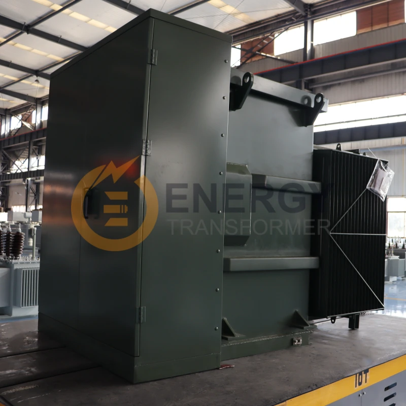 Side view of 2000 kVA three-phase oil-filled pad-mounted transformer for outdoor utility applications – global wholesale and custom manufacturing