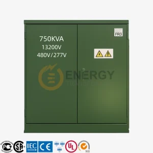 750 kVA 13.2kV to 480Y/277V 3 Phase Pad Mounted Transformer – Oil-Filled ANSI Standard by Energy Transformer – Factory Direct Supplier for USA, Canada, Mexico, Brazil, Argentina, and more.