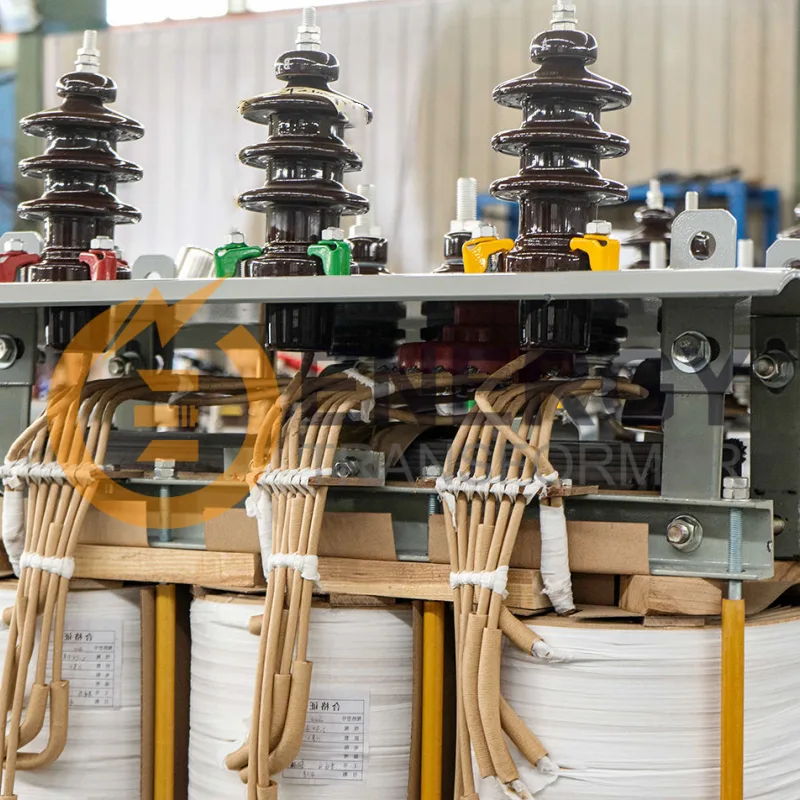 Devanado interno de cobre y estructura del núcleo del transformador de subestación eléctrica de media tensión 33/11kV 6,3MVA para exportación a Norteamérica y Sudamérica.