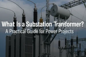 Substation transformer used in power distribution, supplied by leading manufacturer for global markets