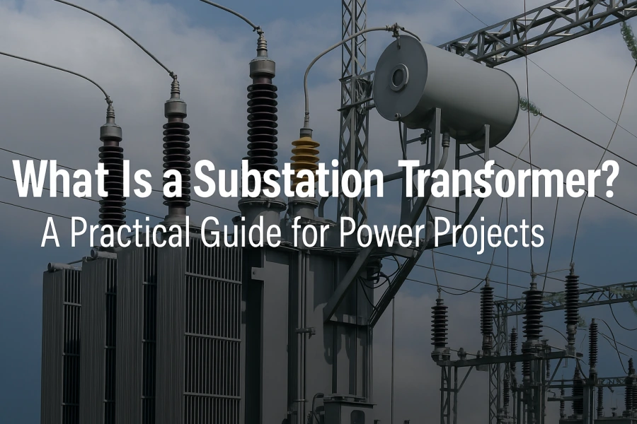 Substation transformer used in power distribution, supplied by leading manufacturer for global markets
