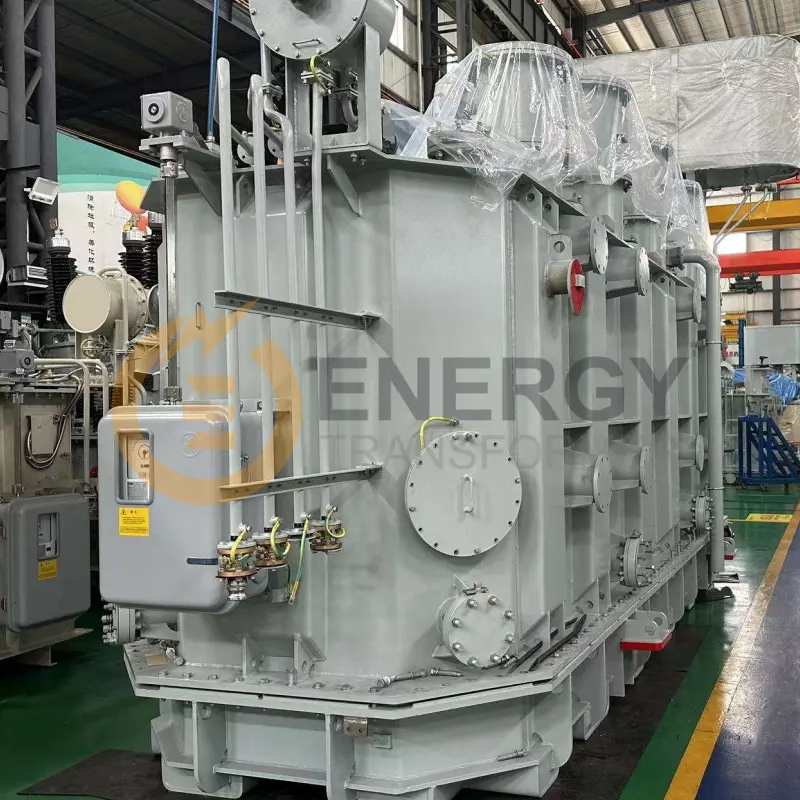 Energy Transformer 115kV oil-immersed solar power transformer, factory-built for bulk supply to solar farms in Europe, North America, and beyond.
