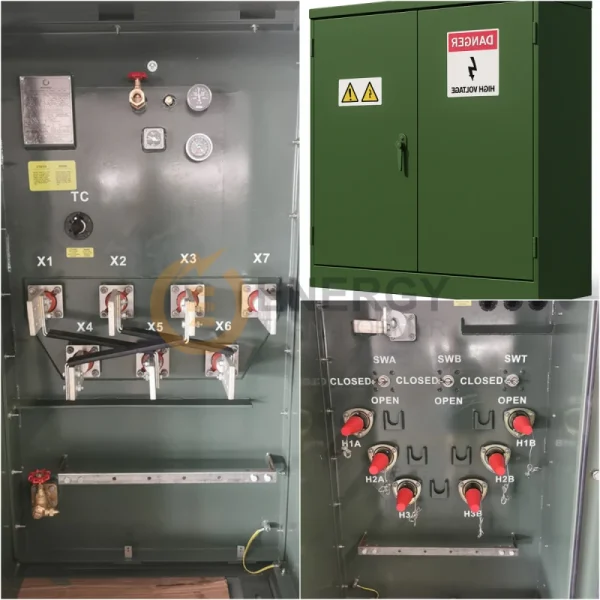 Energy Transformer 3750 kVA 34.5/13.8 kV pad-mounted loop-feed distribution transformer for 3-phase power systems