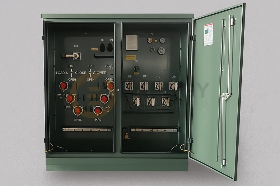 Energy Transformer pad-mounted loop feed transformer for secure and efficient underground power distribution in North America and Europe