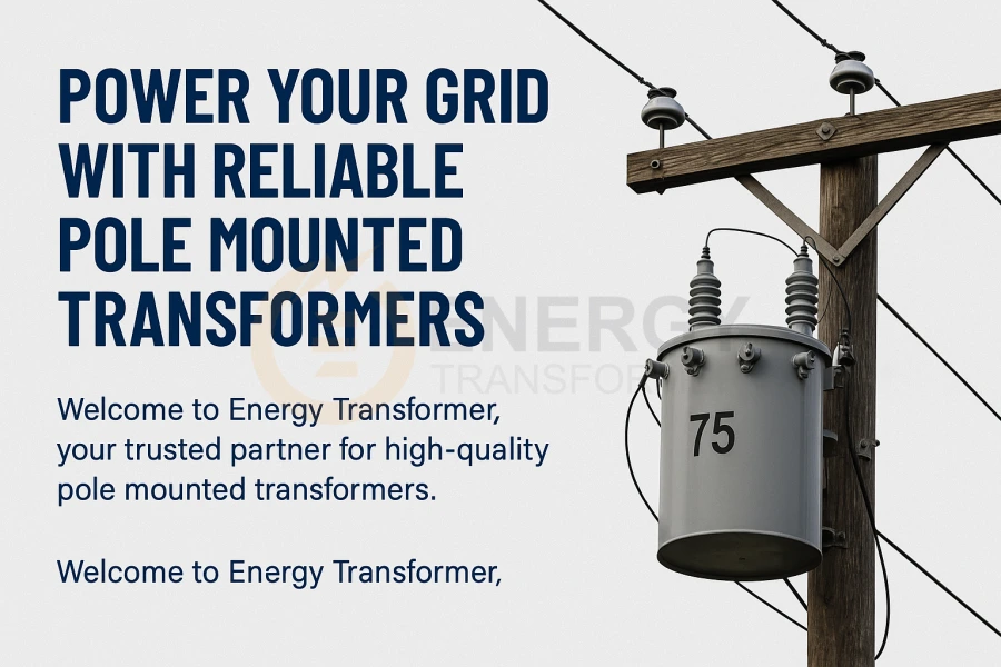 Energy Transformer pole mounted distribution transformer for rural utility grids in the US, UK, Germany, and Canada