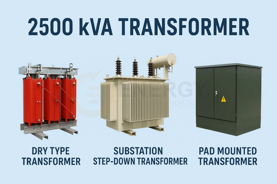 Energy Transformer 2500 kVA dry-type transformer for indoor industrial use.