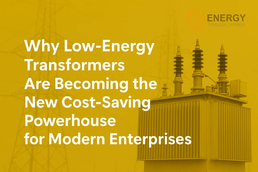 Low-energy transformer illustration showcasing energy savings for modern enterprises, created for Energy Transformer.